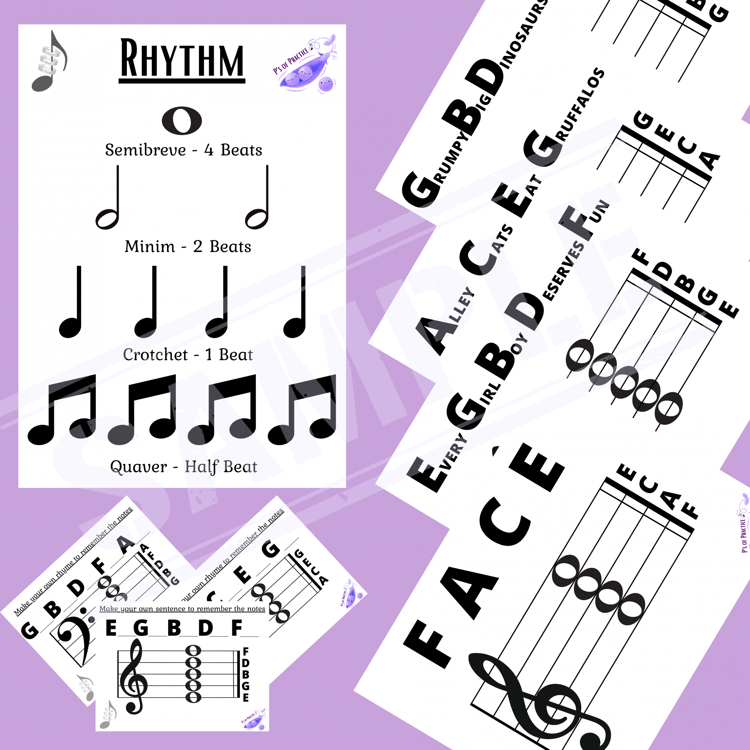 P's of Practice Visual aid Bundle