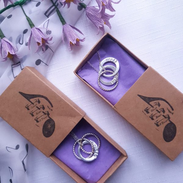 Personalised Entwined Ring Necklace - Image 2