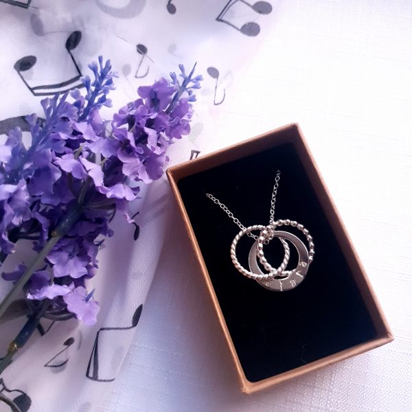 Personalised Entwined Ring Necklace